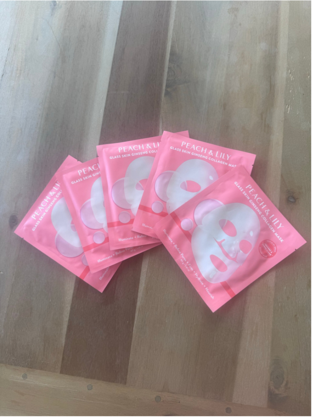 Peach & Lily Glass Skin Ginseng Collagen Mask Set - PACK of 5!
